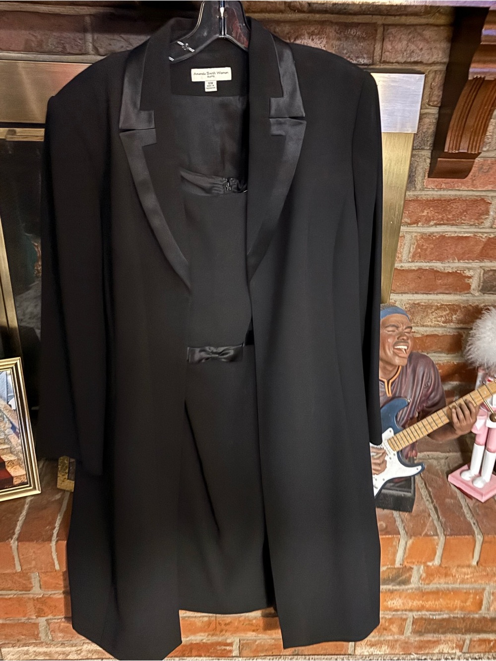 Amanda Smith Black Satin-Lapel Ladies Tuxedo Jacket and dress